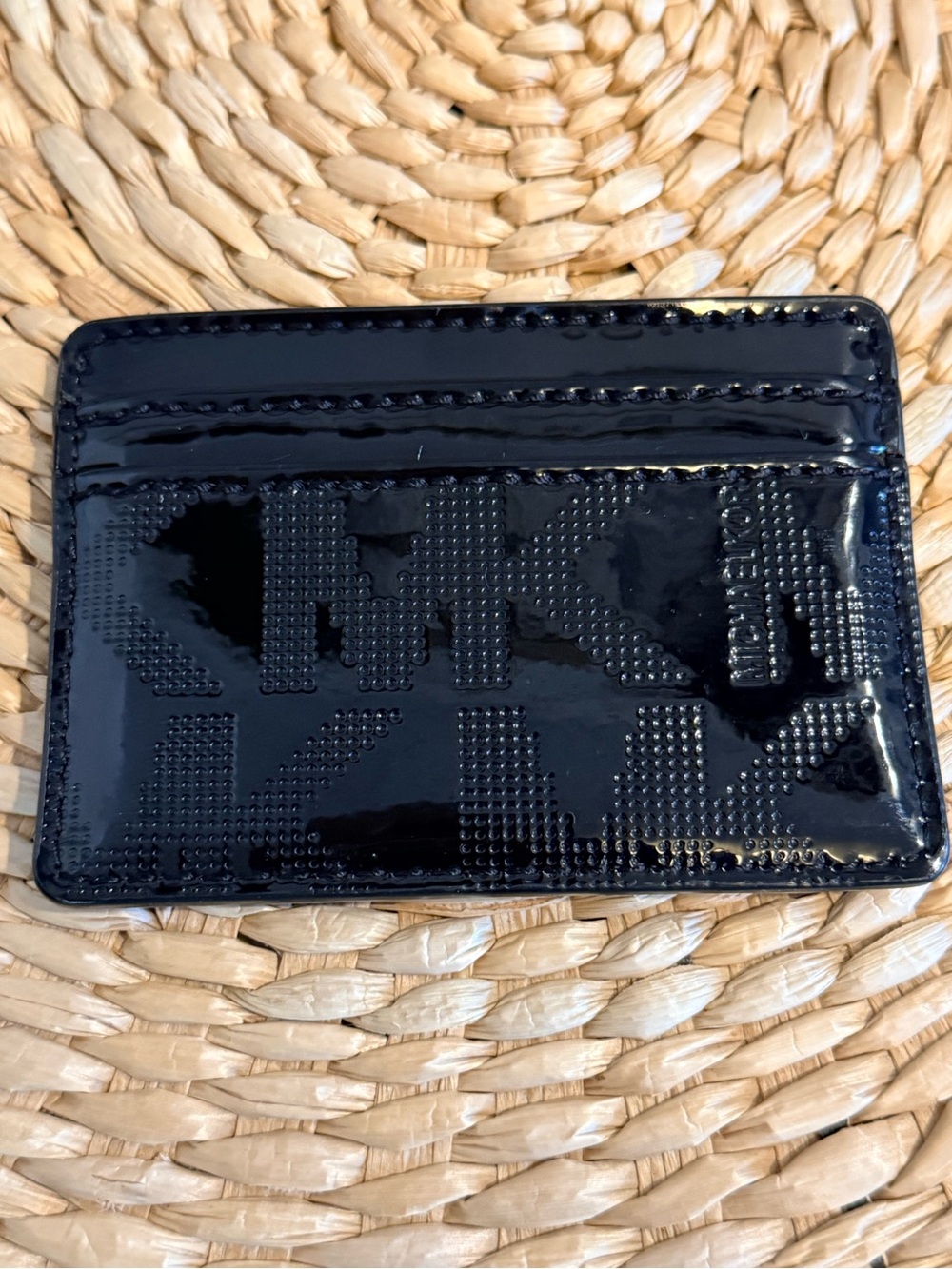 Michael Kors Black Patent Leather Cardholder – Gold Hardware - Picture 2 of 3